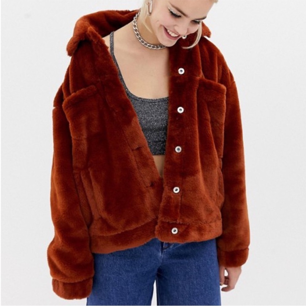 Women's Faux Fur Jacket in Brown
